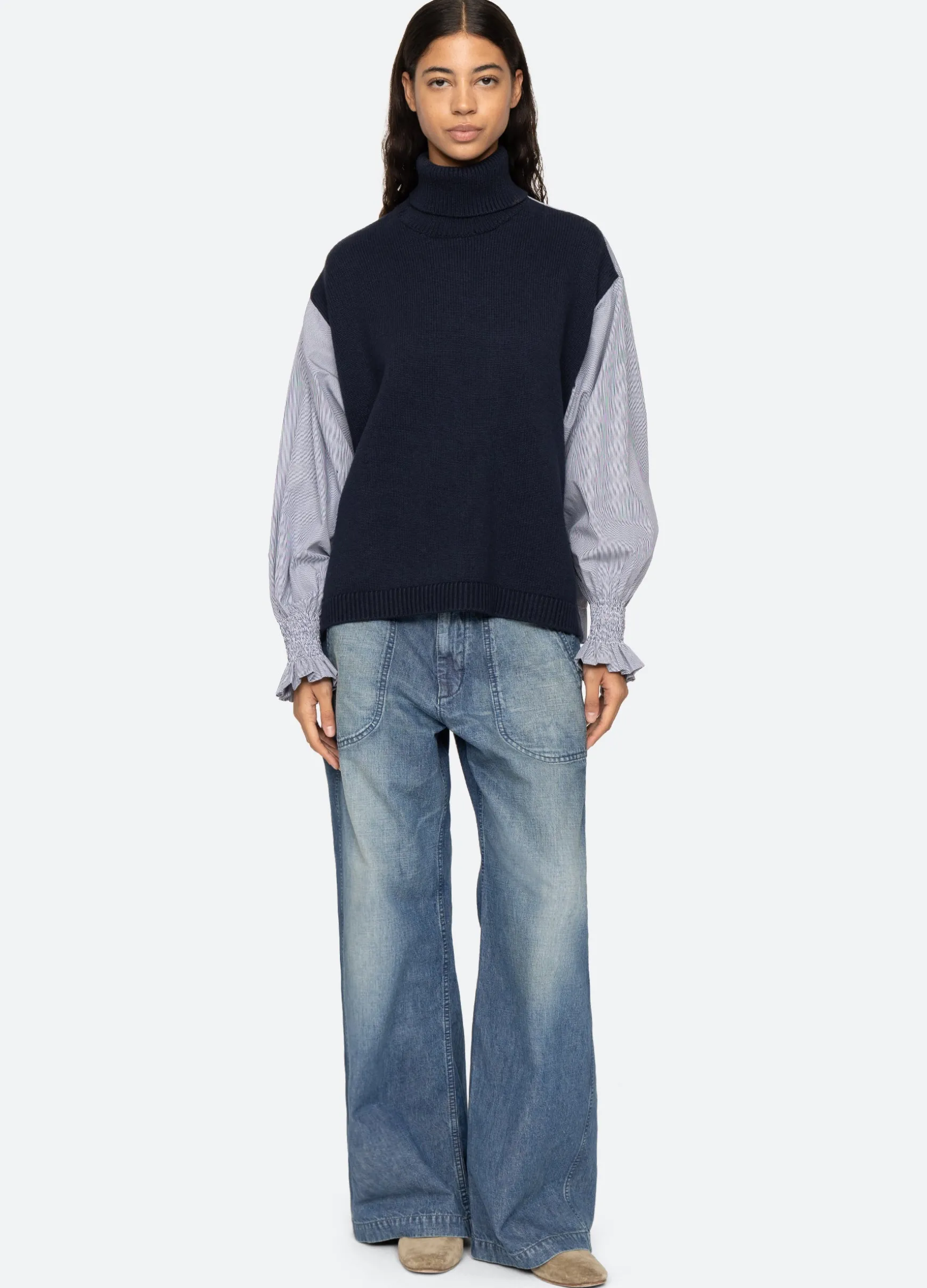 Sea New York Devana Combo Sweater|Women Tops|Sweaters