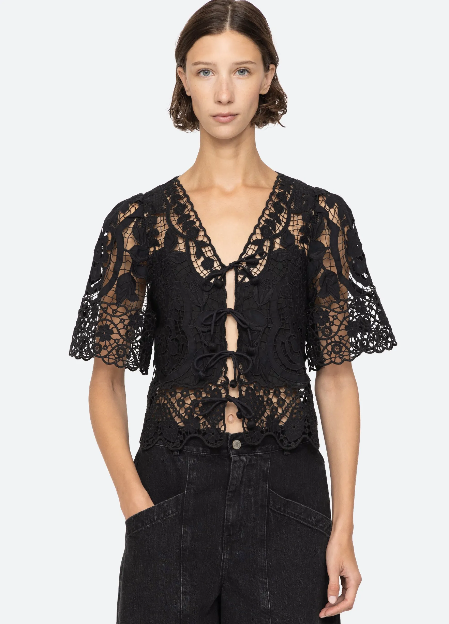 Sea New York Gianna Tie Top|Women Tops