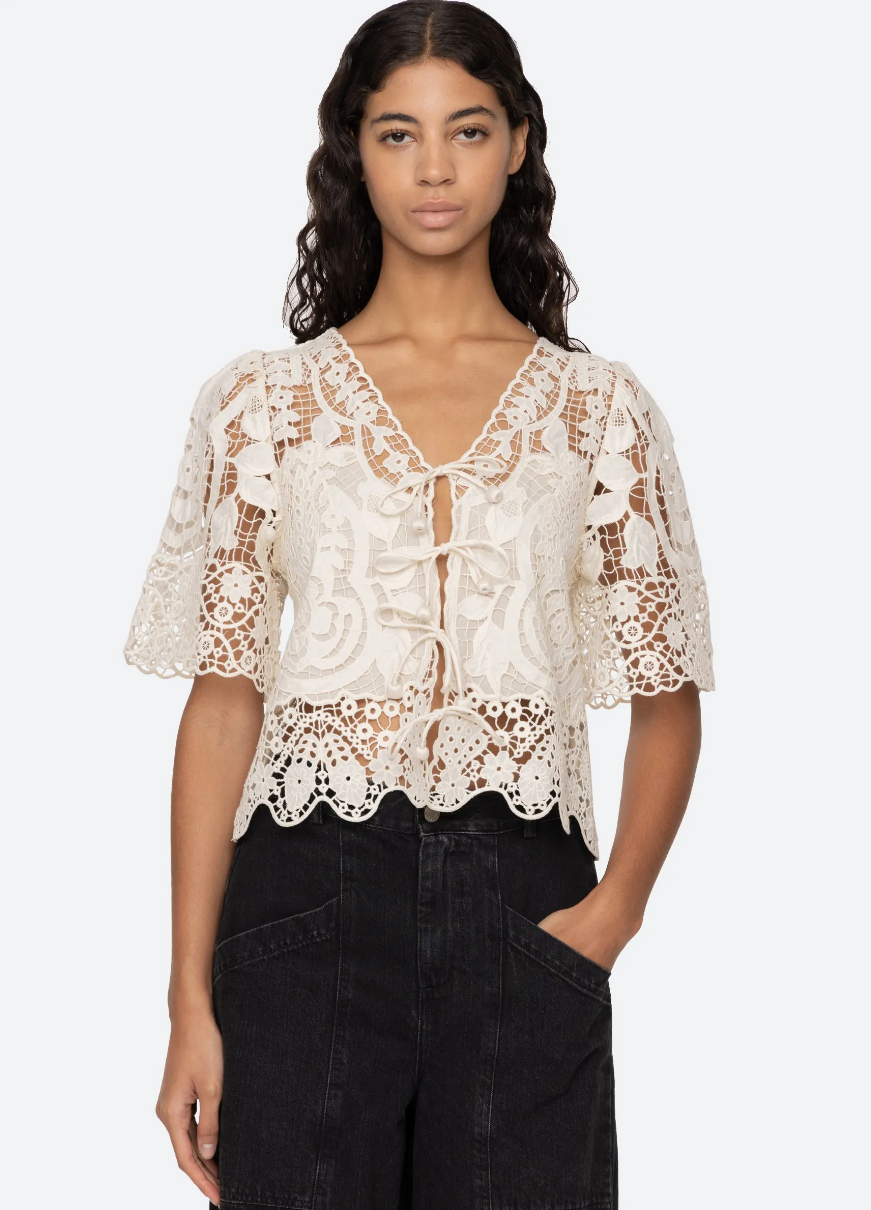 Sea New York Gianna Tie Top|Women Tops